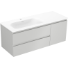 Mexen Orio meuble de salle de bain 120 cm avec lavabo Vela gauche, 2S, 1D, gris mat/blanc mat - 91A13-12047-3-BBFFF62-W23L01