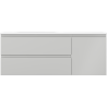 Mexen Orio meuble de salle de bain 120 cm avec lavabo Vela gauche, 2S, 1D, gris mat/blanc mat - 91A13-12047-3-BBFFF62-W23L01