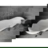 Mexen Retro baignoire autonome 170 x 75 cm, Blanc/Noir, pieds Chrome - 53251707575-00