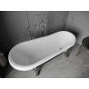 Mexen Retro baignoire autoportante 170 x 75 cm, blanche/noire, pieds chromés - 53251707575-00