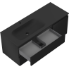 Mexen Orio meuble de salle de bain 120 cm avec lavabo Vela gauche, 2S, 1D, noir mat - 91A13-12047-3-BBFFF71-W23L71