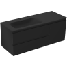 Mexen Orio meuble de salle de bain 120 cm avec lavabo Vela gauche, 2S, 1D, noir mat - 91A13-12047-3-BBFFF71-W23L71