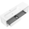 Mexen Orio meuble de salle de bain 160 cm avec lavabo Vela à gauche, 2S, 1D, blanc brillant - 91A13-16047-3-BBFFF00-W23L00