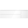 Mexen Orio meuble de salle de bain 160 cm avec lavabo Vela à gauche, 2S, 1D, blanc brillant - 91A13-16047-3-BBFFF00-W23L00