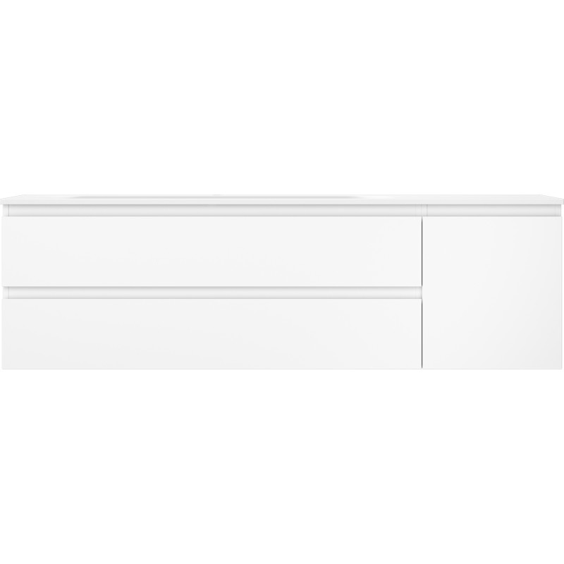 Mexen Orio armoire de salle de bain 160 cm avec lavabo Vela gauche, 2S, 1P, blanc mat - 91A13-16047-3-BBFFFF01-W23L01