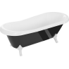 Mexen Retro baignoire autonome 170 x 75 cm, Blanc/Noir, pieds Blanc - 53251707575-20