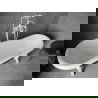 Mexen Retro baignoire autonome 170 x 75 cm, Blanc/Noir, pieds Blanc - 53251707575-20