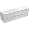 Mexen Orio meuble de salle de bains 160 cm avec lavabo Vela à gauche, 2S, 1D, gris mat/blanc mat - 91A13-16047-3-BBFFF62-W23L01