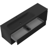 Mexen Orio meuble de salle de bain 160 cm avec lavabo Vela gauche, 2S, 1D, noir mat - 91A13-16047-3-BBFFF71-W23L71