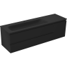Mexen Orio meuble de salle de bain 160 cm avec lavabo Vela gauche, 2S, 1D, noir mat - 91A13-16047-3-BBFFF71-W23L71