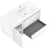 Mexen Orio meuble de salle de bain 90 cm avec lavabo Vela droit, 2S, 1D, blanc brillant - 91A13-09047-3-BBFFF00-W23P00