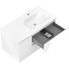 Mexen Orio meuble de salle de bain 90 cm avec lavabo Vela à droite, 2S, 1D, blanc brillant - 91A13-09047-3-BBFFF00-W23P00