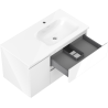 Mexen Orio meuble de salle de bain 90 cm avec lavabo Vela droit, 2S, 1D, blanc brillant - 91A13-09047-3-BBFFF00-W23P00