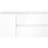 Mexen Orio meuble de salle de bain 90 cm avec lavabo Vela à droite, 2S, 1D, blanc brillant - 91A13-09047-3-BBFFF00-W23P00