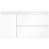 Mexen Orio meuble de salle de bain 90 cm avec lavabo Vela droit, 2S, 1D, blanc brillant - 91A13-09047-3-BBFFF00-W23P00