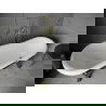 Mexen Retro baignoire autonome 170 x 75 cm, Blanc/Noir, pieds Or - 53251707575-50