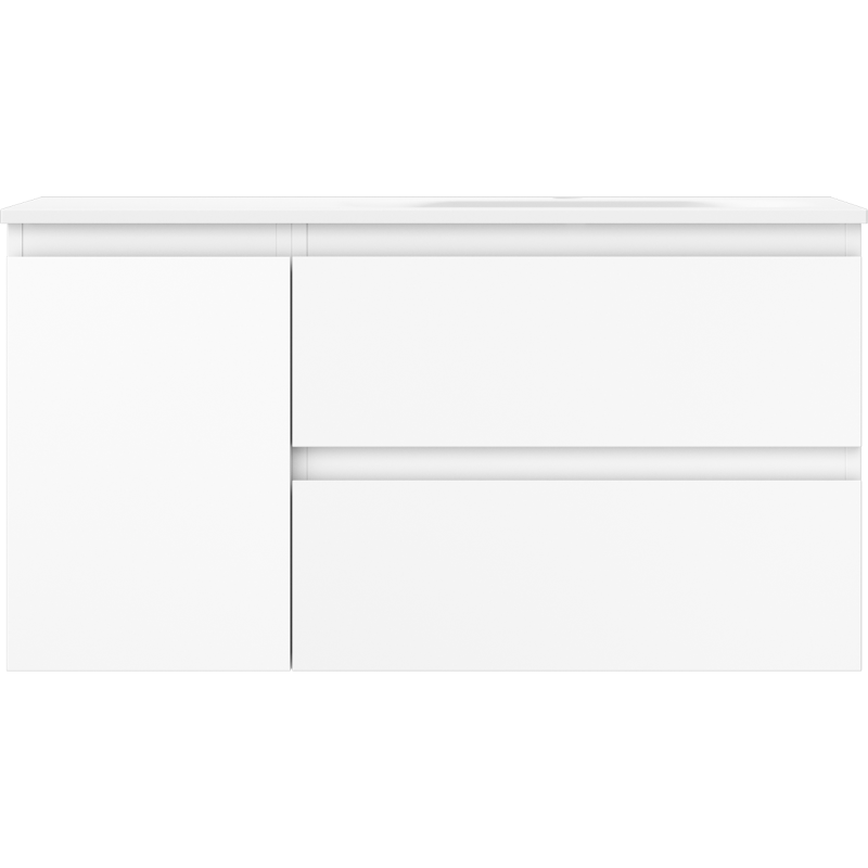 Mexen Orio armoire de salle de bain 90 cm avec lavabo Vela à droite, 2S, 1D, blanc mat - 91A13-09047-3-BBFFFF01-W23P01