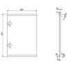 Mexen Orio armoire de salle de bain 90 cm avec lavabo Vela à droite, 2S, 1D, gris mat/blanc mat - 91A13-09047-3-BBFFF62-W23P01