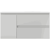 Mexen Orio armoire de salle de bain 90 cm avec lavabo Vela à droite, 2S, 1D, gris mat/blanc mat - 91A13-09047-3-BBFFF62-W23P01