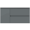 Mexen Orio meuble de salle de bain 90 cm avec lavabo Vela droit, 2S, 1D, graphite mat/blanc mat - 91A13-09047-3-BBFFF66-W23P01