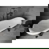 Mexen Retro baignoire autonome 170 x 75 cm, Blanc/Noir, pieds Noir - 53251707575-70