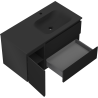 Mexen Orio armoire de salle de bain 90 cm avec lavabo Vela à droite, 2S, 1D, noir mat - 91A13-09047-3-BBFFF71-W23P71