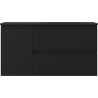 Mexen Orio armoire de salle de bains 90 cm avec lavabo Vela droit, 2T, 1P, noir mat - 91A13-09047-3-BBFFF71-W23P71