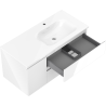 Mexen Orio armoire de salle de bain 100 cm avec lavabo Vela droit, 2S, 1D, blanc brillant - 91A13-10047-3-BBFFF00-W23P00