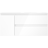 Mexen Orio armoire de salle de bain 100 cm avec lavabo Vela droit, 2S, 1D, blanc brillant - 91A13-10047-3-BBFFF00-W23P00