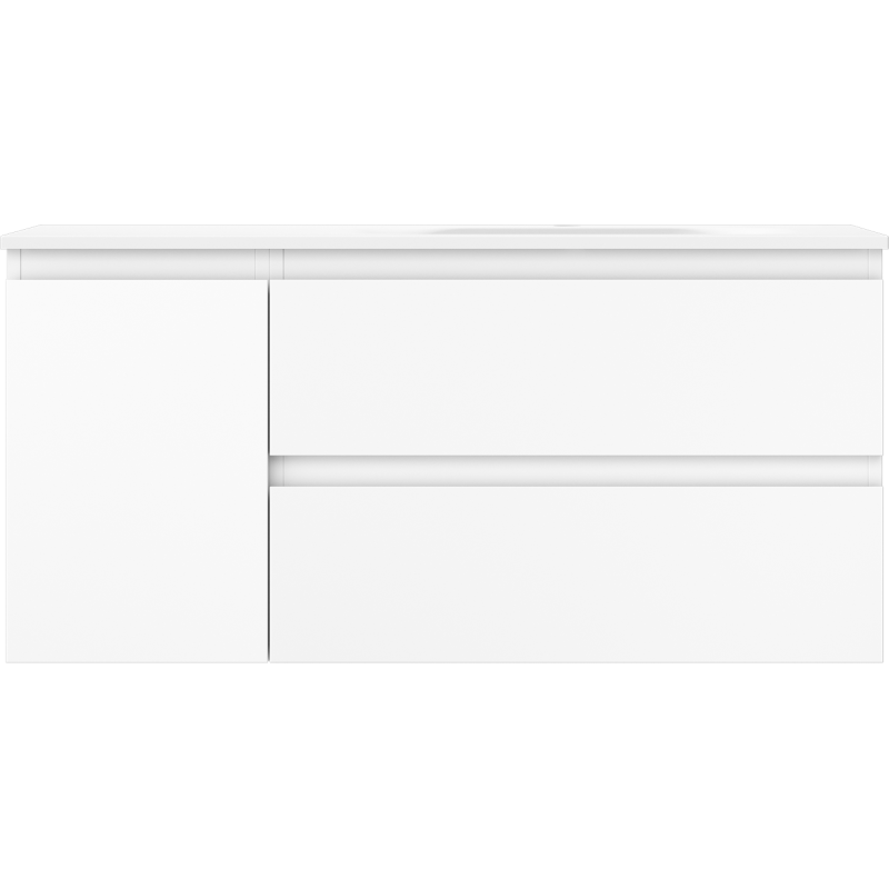 Mexen Orio armoire de salle de bain 100 cm avec lavabo Vela droite, 2S, 1D, blanc mat - 91A13-10047-3-BBFFFF01-W23P01