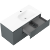 Mexen Orio armoire de salle de bains 100 cm avec lavabo Vela droit, 2S, 1P, graphite mat/blanc mat