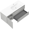 Mexen Orio armoire de salle de bain 120 cm avec lavabo Vela à droite, 2S, 1D, gris mat/blanc mat - 91A13-12047-3-BBFFF62-W23P01