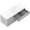 Mexen Orio armoire de salle de bain 120 cm avec lavabo Vela à droite, 2S, 1D, gris mat/blanc mat - 91A13-12047-3-BBFFF62-W23P01