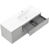 Mexen Orio armoire de salle de bain 120 cm avec lavabo Vela droit, 2S, 1D, gris mat/blanc mat - 91A13-12047-3-BBFFF62-W23P01
