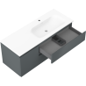 Mexen Orio meuble de salle de bain 120 cm avec lavabo Vela droit, 2S, 1D, graphite mat/blanc mat - 91A13-12047-3-BBFFF66-W23P01