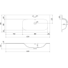 Mexen Orio meuble de salle de bain 120 cm avec lavabo Vela droit, 2S, 1D, graphite mat/blanc mat - 91A13-12047-3-BBFFF66-W23P01