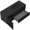 Mexen Orio meuble de salle de bain 120 cm avec lavabo Vela à droite, 2S, 1D, noir mat - 91A13-12047-3-BBFFF71-W23P71