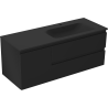 Mexen Orio meuble de salle de bain 120 cm avec lavabo Vela à droite, 2S, 1D, noir mat - 91A13-12047-3-BBFFF71-W23P71