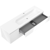Mexen Orio meuble de salle de bain 160 cm avec lavabo Vela droite, 2S, 1D, blanc brillant - 91A13-16047-3-BBFFF00-W23P00