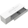 Mexen Orio meuble de salle de bain 160 cm avec lavabo Vela droit, 2S, 1D, gris mat/blanc mat - 91A13-16047-3-BBFFF62-W23P01