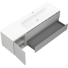 Mexen Orio armoire de salle de bain 160 cm avec lavabo Vela droit, 2 tiroirs, 1 porte, gris mat/blanc mat