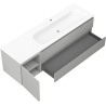 Mexen Orio meuble de salle de bain 160 cm avec lavabo Vela droit, 2S, 1D, gris mat/blanc mat - 91A13-16047-3-BBFFF62-W23P01