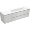 Mexen Orio meuble de salle de bain 160 cm avec lavabo Vela droit, 2S, 1D, gris mat/blanc mat - 91A13-16047-3-BBFFF62-W23P01