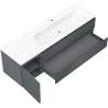 Mexen Orio meuble de salle de bain 160 cm avec lavabo Vela droit, 2S, 1D, graphite mat/blanc mat - 91A13-16047-3-BBFFF66-W23P01