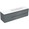 Mexen Orio meuble de salle de bain 160 cm avec lavabo Vela droit, 2S, 1D, graphite mat/blanc mat - 91A13-16047-3-BBFFF66-W23P01