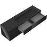 Mexen Orio meuble de salle de bain 160 cm avec lavabo Vela droit, 2S, 1D, noir brillant/noir mat - 91A13-16047-3-BBFFF70-W23P71