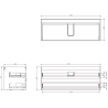 Mexen Orio armoire de salle de bain 160 cm avec lavabo Vela droit, 2S, 1D, noir mat - 91A13-16047-3-BBFFF71-W23P71