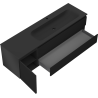 Mexen Orio meuble de salle de bain 160 cm avec lavabo Vela droit, 2S, 1D, noir mat - 91A13-16047-3-BBFFF71-W23P71
