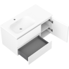 Mexen Rivel meuble de salle de bains 90 cm avec lavabo Vela gauche, 2S, 1D, rainuré, blanc mat - 91A23-09047-3-BBFFF01-W23L01