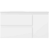 Mexen Rivel meuble de salle de bains 90 cm avec lavabo Vela gauche, 2S, 1D, rainuré, blanc mat - 91A23-09047-3-BBFFF01-W23L01